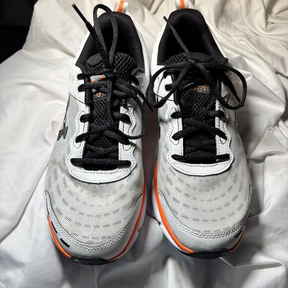 Under Armour Running Shoes – White/Black/Orange – Men’s Size 11 - Picture 1 of 9